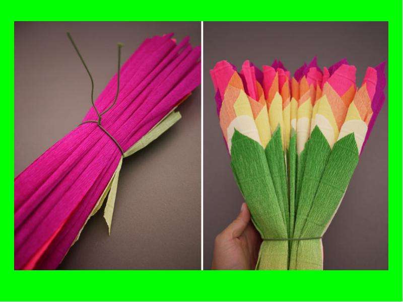 Гофра бумага как сделать цветы видео