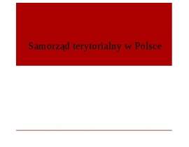 Samorząd Terytorialny W Polsce - презентация, доклад, проект скачать