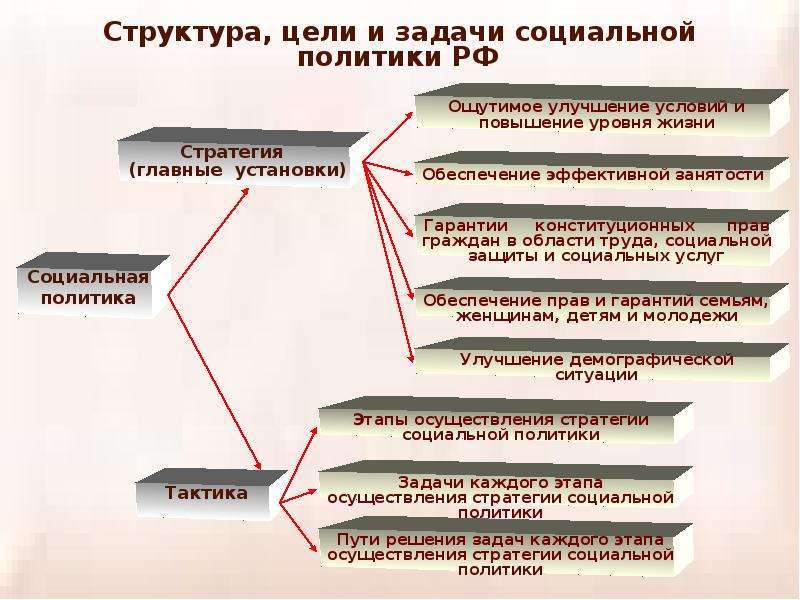 Реализация социальной политики. Стратегия социальной политики. Цели социальной политики.