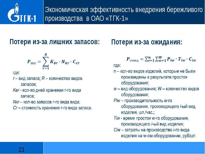 Экономическая эффективность проекта бережливого производства это