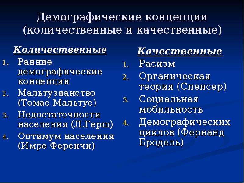 Теория демографической политики. Количественные и качественные демографические концепции. Основные демографические концепции. Демографическая политика презентация. Основные концепции демографического развития.