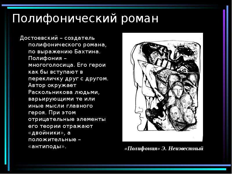 Принципы изображения героев. Бахтин полифонизм преступление и наказание. Полифонизм романа преступление и наказание. Полифонический Роман преступление и наказание. Полифонизм Достоевского преступление и наказание.