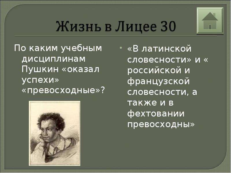 Предметы пушкина. Предметы в лицее Пушкина. Предметы в Царскосельском лицее. Каким был Пушкин в лицее. Успехи Пушкина в лицее.