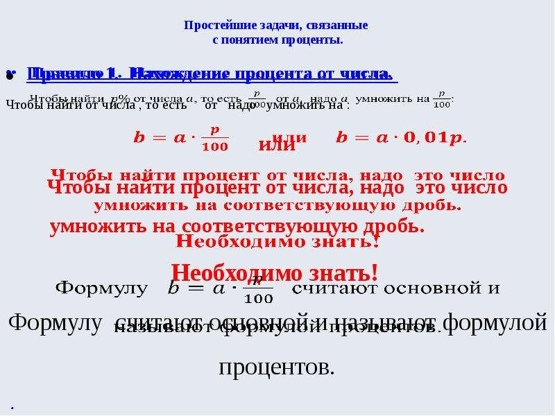 Презентация понятие процента