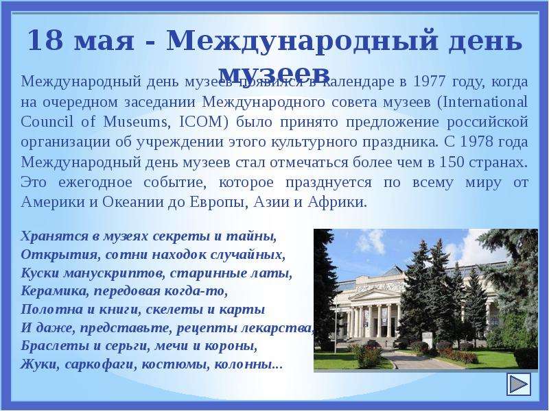 Презентация на тему международный день музеев - 91 фото