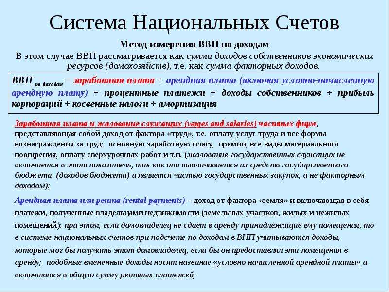 Учтенный доход. Методы расчёта ВВП. Система национальных счетов.. Система национальных счетов учитывает. Система национальных счетов ВВП ВНП. Система национальных счетов (СНС) учитывает.