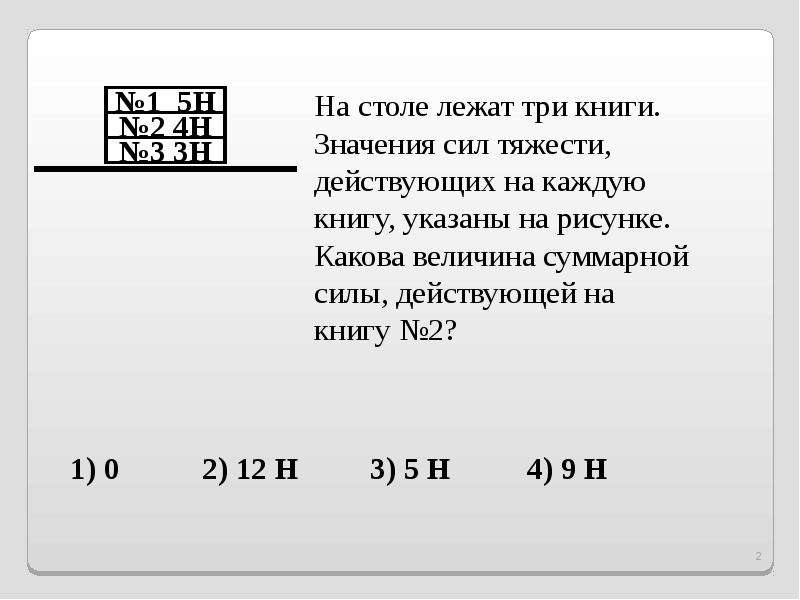 На столе лежит стопка книг массами 150 200 и 300 чему равна результирующая сила действующая