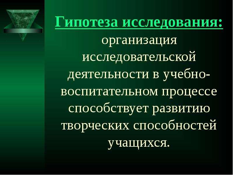 Организация исследовательской деятельности в образовательном процессе