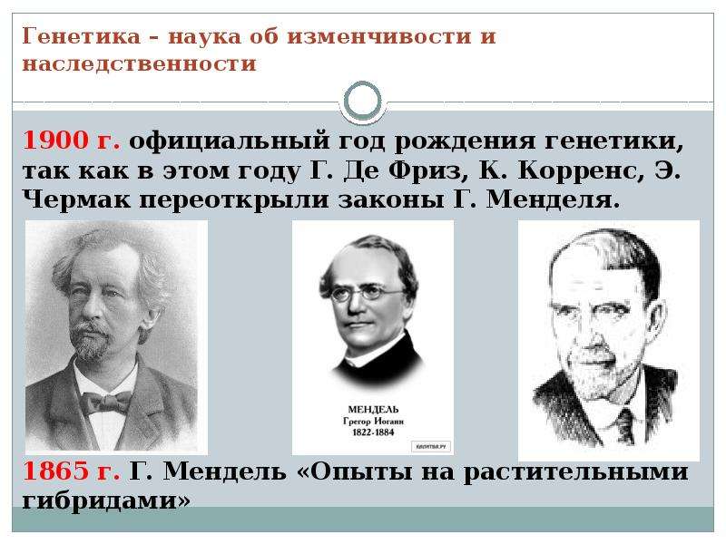 Презентация по биологии 10 класс генетика наука о закономерностях наследственности и изменчивости