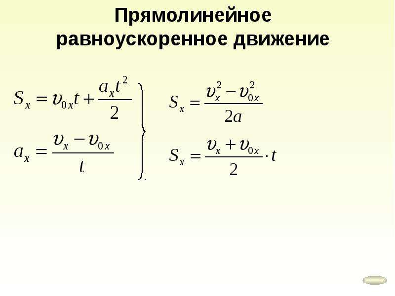 Начиная равноускоренное. Кинематика равноускоренного. Кинематика равноускоренного движения. Кинематика равноускоренного прямолинейного движения. Кинематические формулы равноускоренного прямолинейного движения.