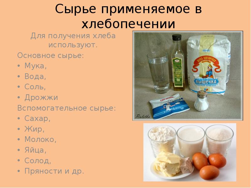 Сырье для получения