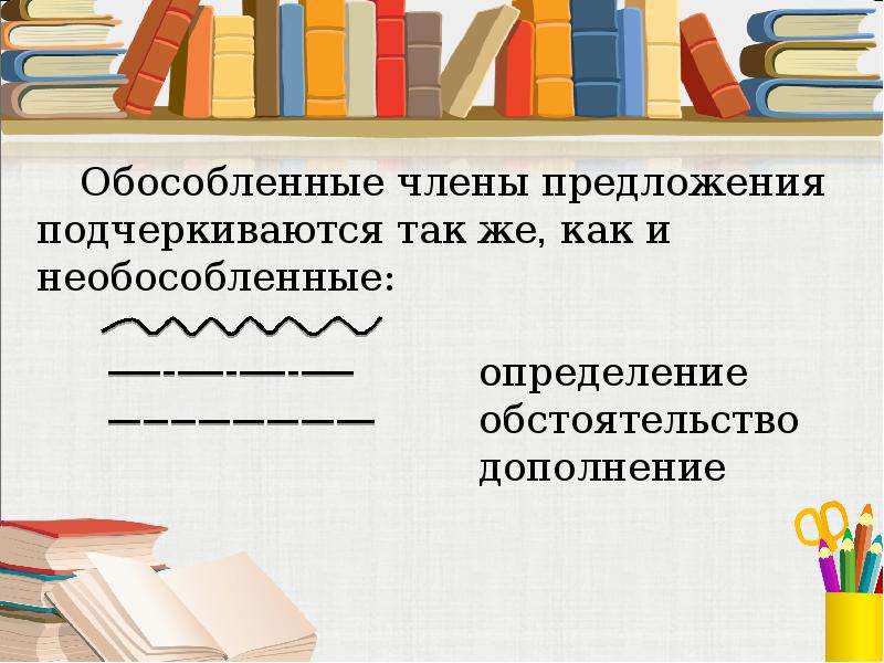 Обособленные члены предложения презентация