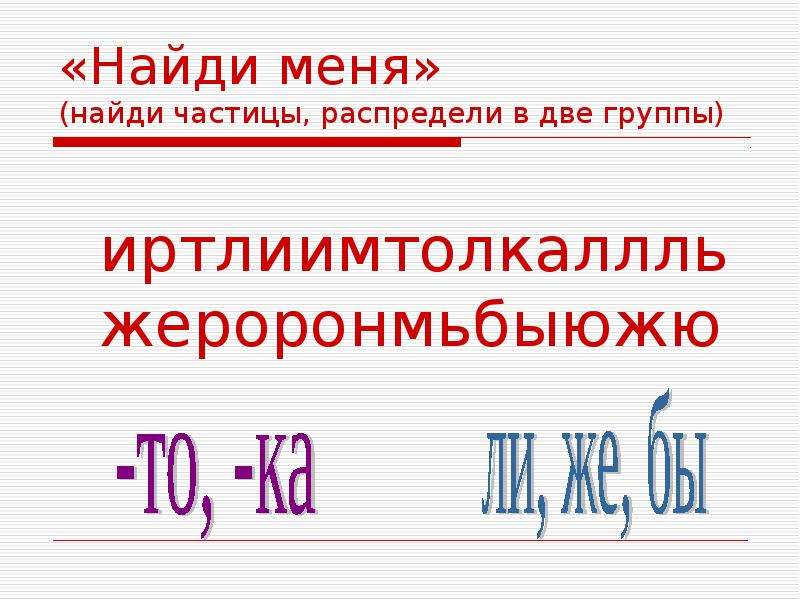 Частицы не и ни 7 класс презентация. Найди частицы.