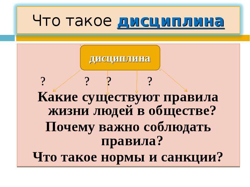 Презентация что такое дисциплина 7 класс обществознание