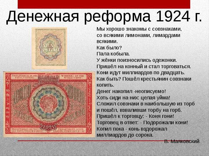 Денежная реформа 1922 года