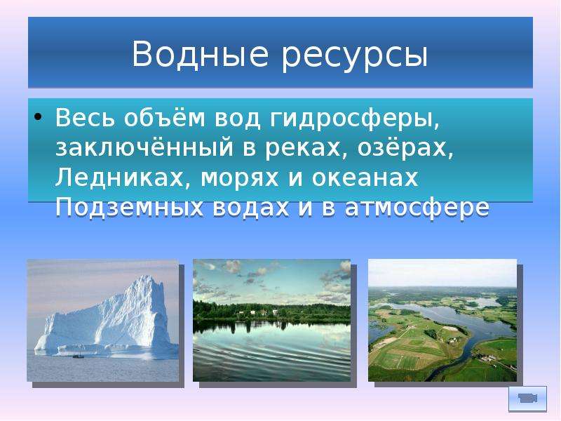 Ресурсы суши. Водные ресурсы это в географии. Водные ресурсы суши. Крупные объекты гидросферы. Крупные объекты гидросферы Башкирии.