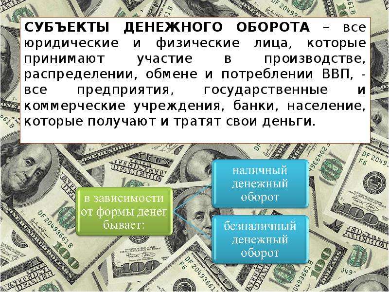 2 понятие денежного обращения его виды обращение наличных денег основные формы и способы расчетов