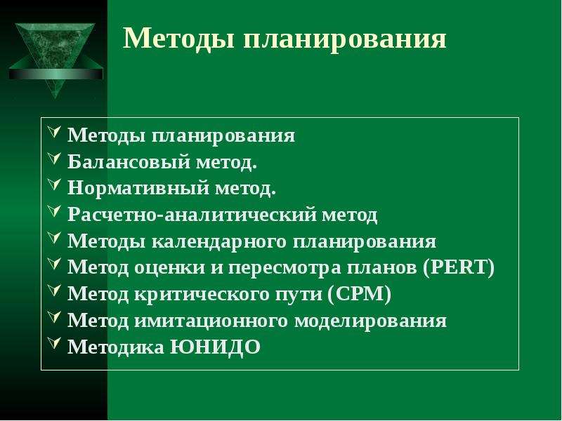 Методы планирования проекта