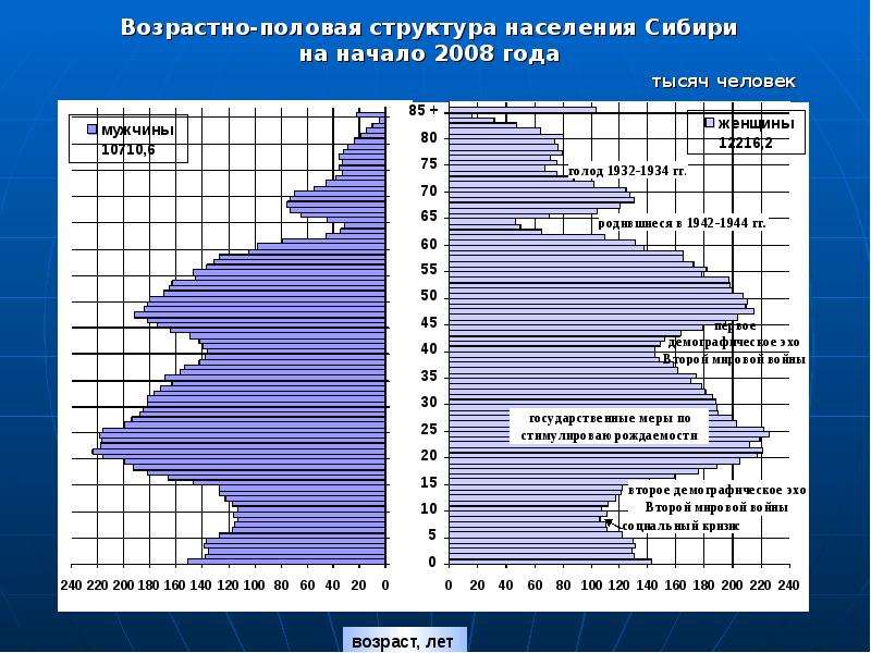 Состав населения сибири в советское время. Половозрастной состав Восточной Сибири. Структура населения.