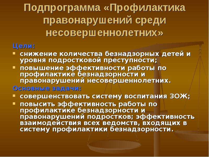 Проект по профилактике правонарушений среди несовершеннолетних