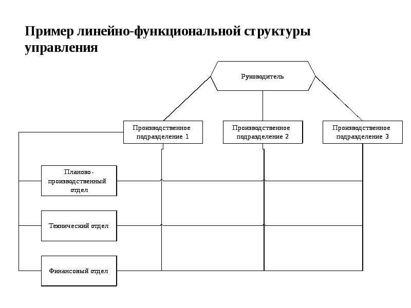 Линейно функциональная структура управления схема пример