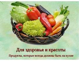 Для здоровья и красоты Продукты, которые всегда должны быть на кухне