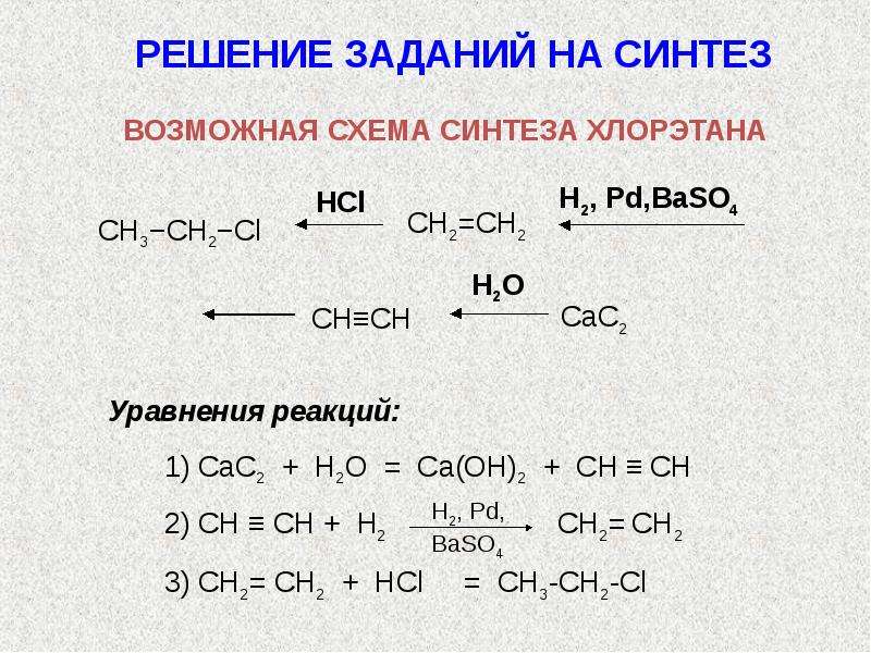 Составьте уравнения реакций по приведенной схеме и укажите условия их осуществления этан хлорэтан