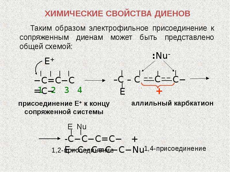 Химические свойства присоединения. Механизм электрофильного присоединения алкадиенов. 1 4 Присоединение диенов механизм. Механизм реакции электрофильного присоединения к диенам. Диены Электрофильное присоединение.