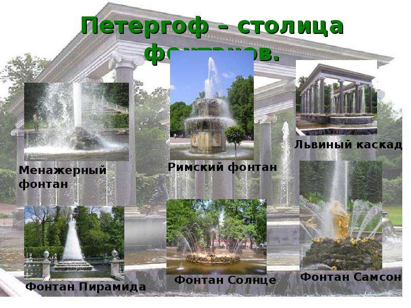 Петергоф сообщение презентация