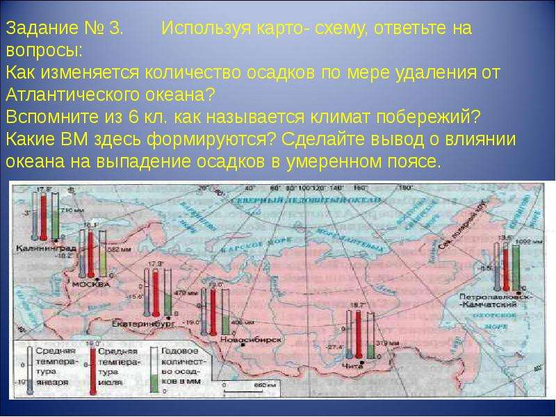 Удаленность от океана климат. Кол во осадков Атлантического океана. Количество осадков Атлантического океана 7 класс. Климатические показатели по мере удаления от океана. Какое количество осадков выпадает в Атлантическом океане.