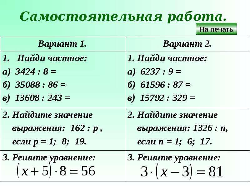 План конспект по математике 2 класс на тему деление на 2