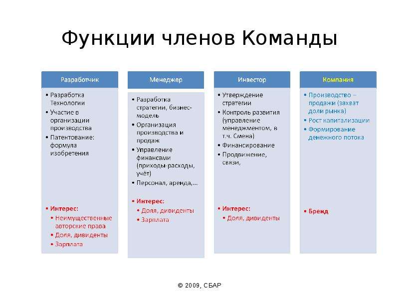 Состав команды проекта и их функции