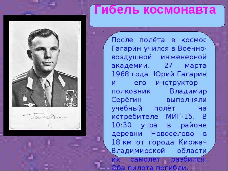 Какую награду получил гагарин после полета. Серегин космонавт. Гагарин и Серегин.