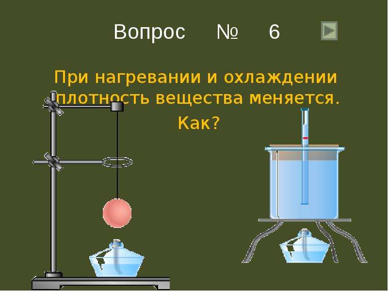 Урок физики 7 класс. Как изменяется плотность вещества. Плотность при нагревании и охлаждение. При нагревании плотность тела. При охлаждении плотность вещества.