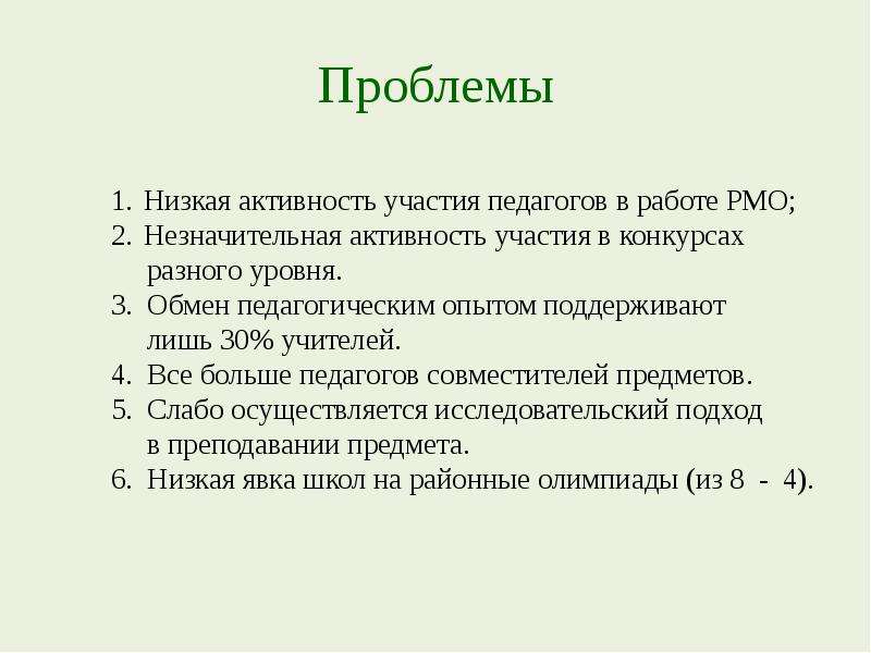 Причины низкой активности участия в конкурсе. Низкая активность.