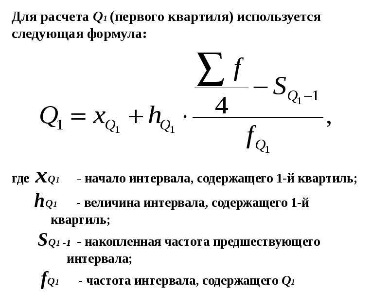 Формула первой группы. Формула расчета квартилей. Формула расчета первого квартиля. Квартиль в статистике формула. Формула используется для расчета:.