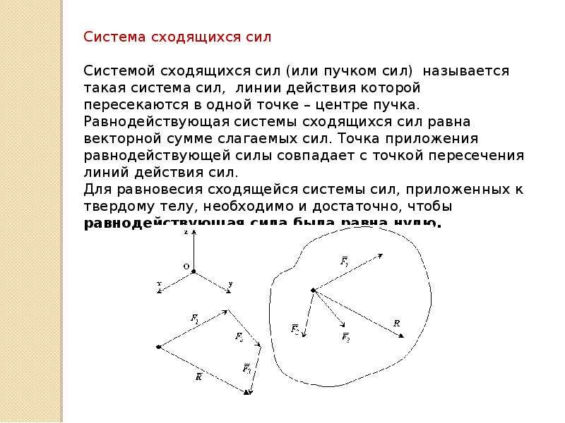 Плоская система сходящихся сил. Система сходящихся сил на плоскости. Система сходящихся сил кратко. Система сходящихся сил способы сложения двух сил.