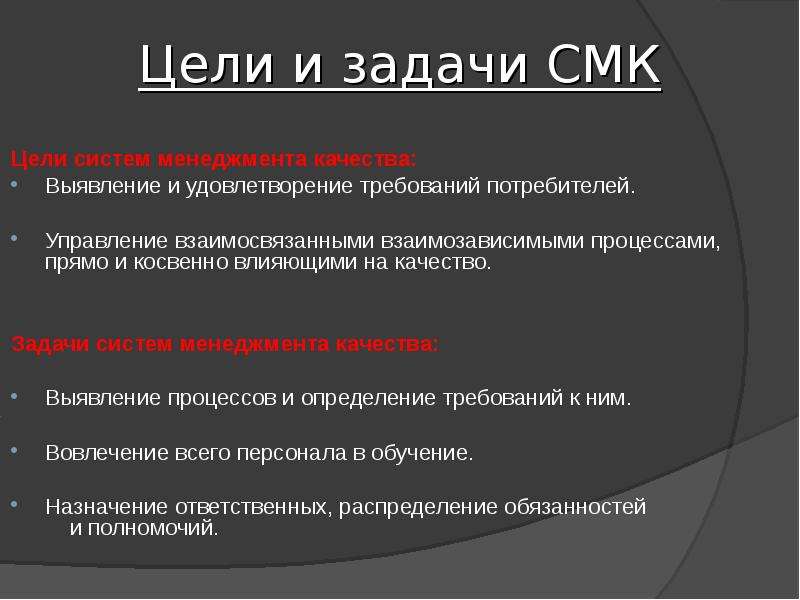 Смк это. Система менеджмента качества. СМК система менеджмента качества. Цели и задачи менеджмента качества. Цели и задачи СМК.