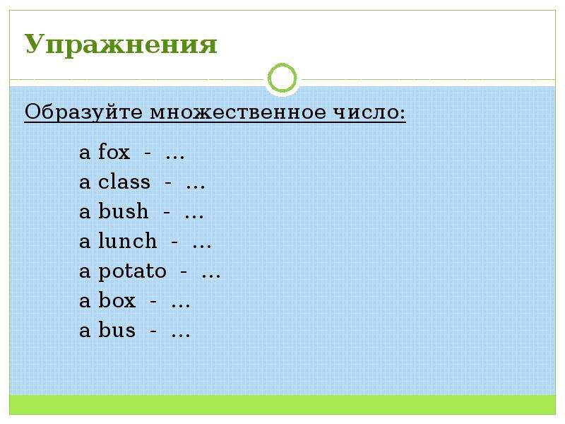 Множественное число в английском языке 2 класс презентация