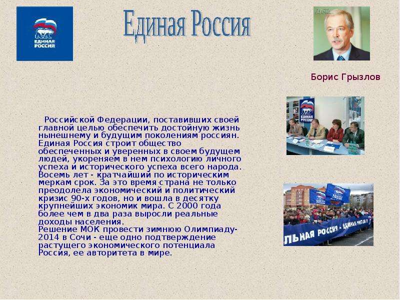 Презентация на тему "Политические партии в современной России" скачать бесплатно