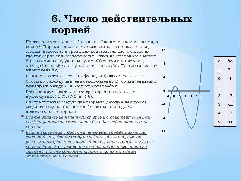 Алгебраическое уравнение корни уравнения