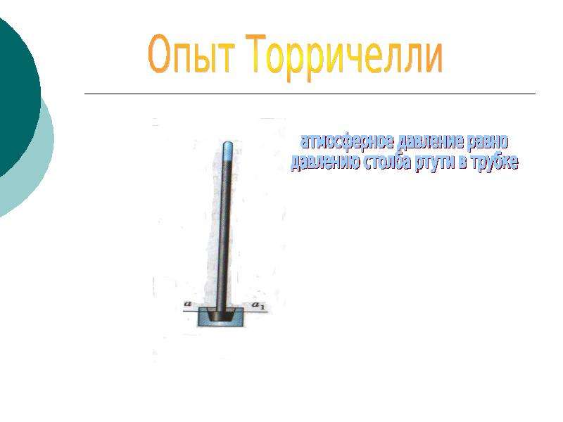 Презентация физика 7 класс перышкин измерение атмосферного давления опыт торричелли