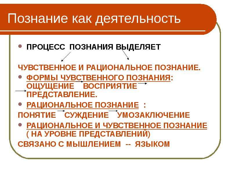 Рациональное познание презентация