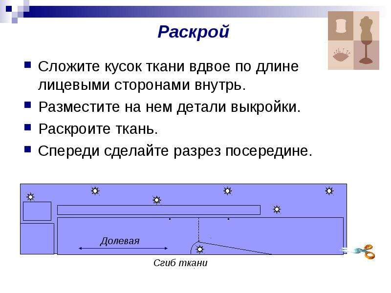 Раскрой 4. Раскрой по длине. Сложить ткань для раскройки. Раскрой ткани швейного изделия производится по. Как сложить ткань для выкройки мелкой детали.