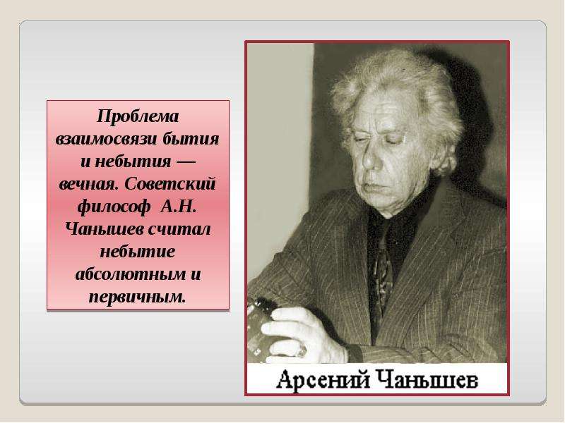 Бытие есть небытия нет. Небытие это в философии. Арсений Николаевич Чанышев. Категория небытия в философии. Проблема бытия и небытия.