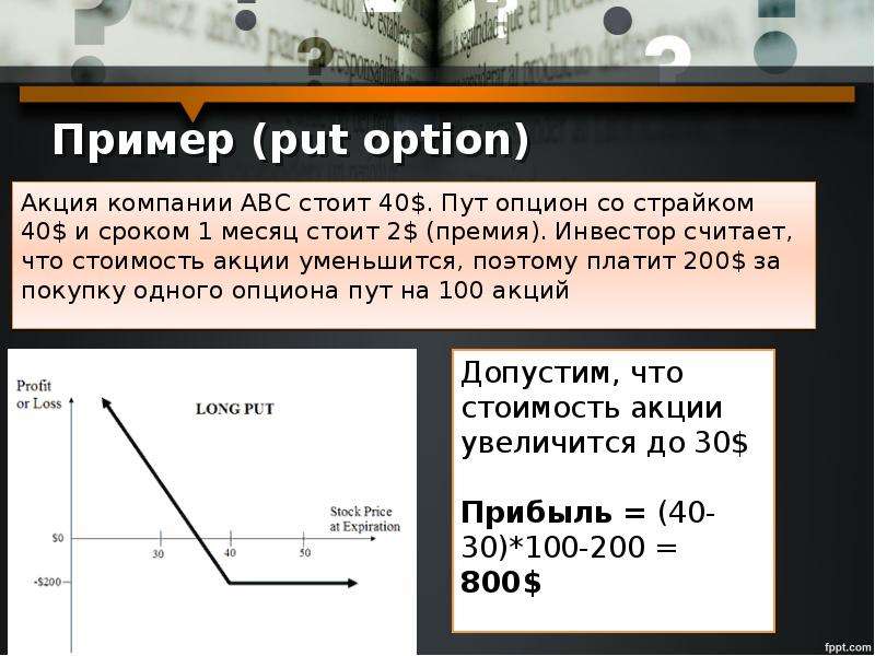 Пут. Опцион презентация. Пут опцион пример. Пут опцион характеристики. Понятие опцион.