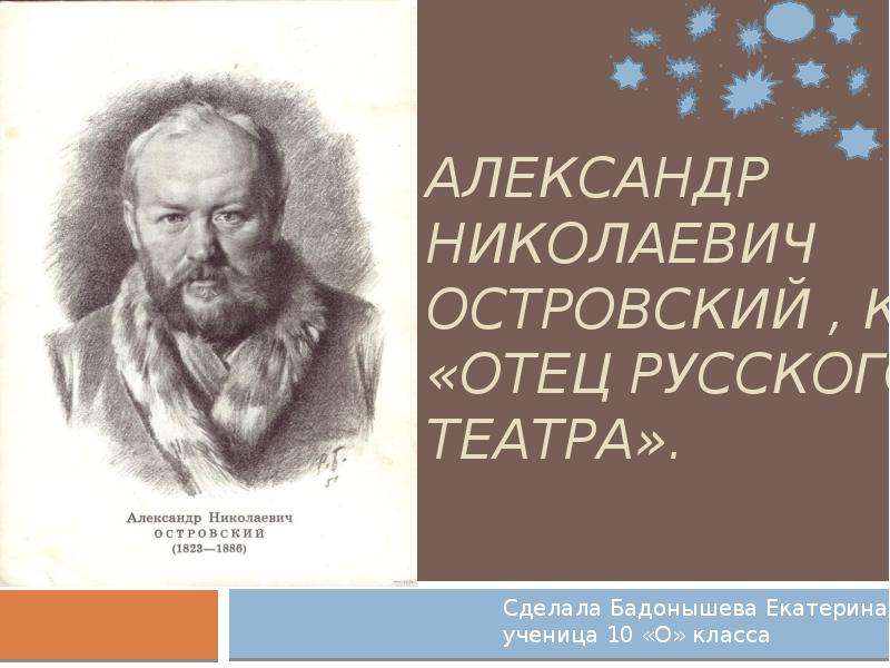 Александр николаевич островский презентация 10 класс