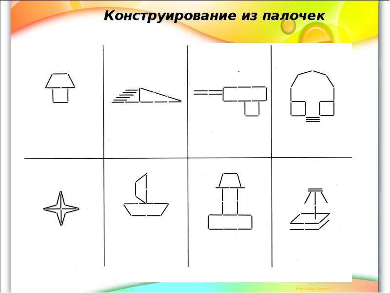 Конструирование из счетных палочек презентация