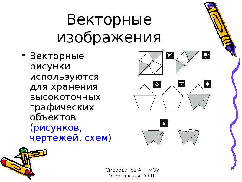 Какие рисунки используются для хранения высокоточных графических объектов