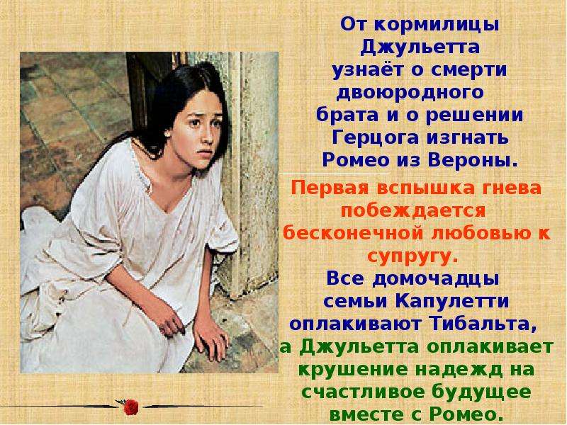 План характеристики джульетты